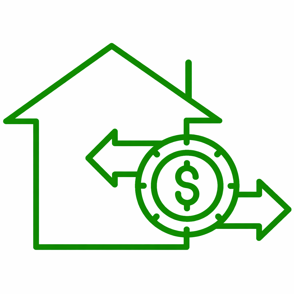 financial home exchange icon
