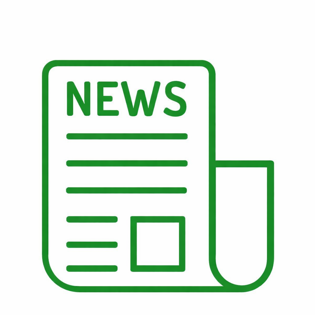 green newspaper icon design